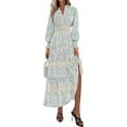 thumbnail image 1 of PRETTYGARDEN Women's Floral Maxi Dress Spring Long Sleeve V Neck Casual A Line Long Flowy Boho Party Dresses, 1 of 7