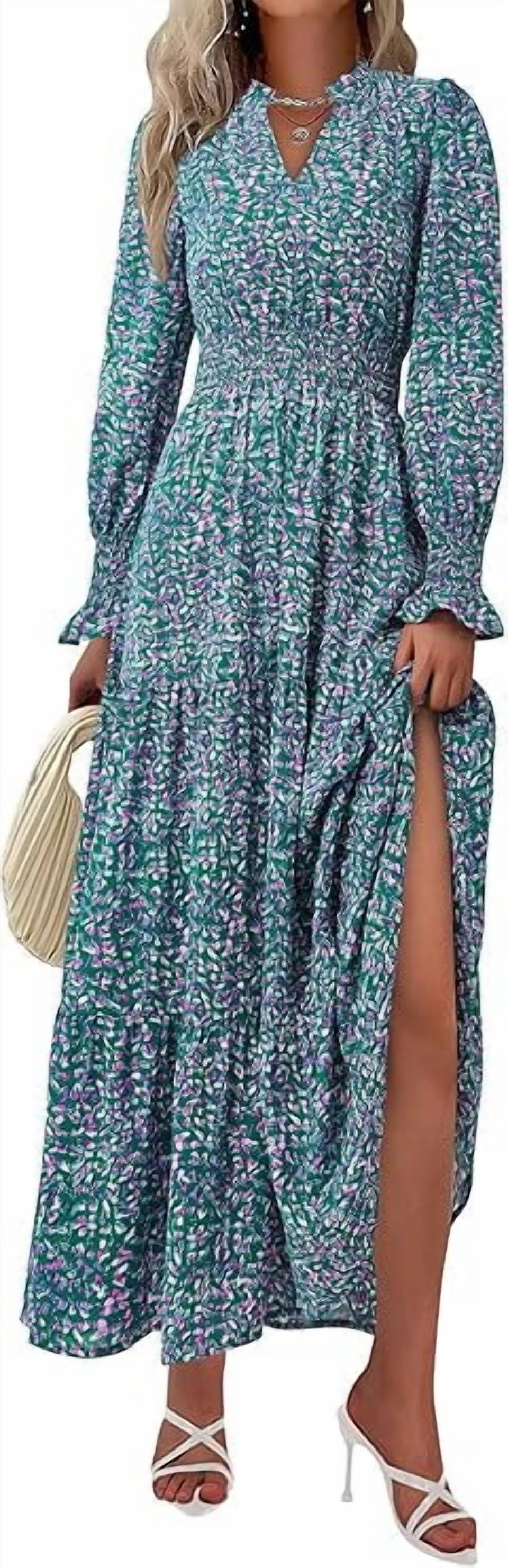 long dress hijab Floral Maxi Chiffon Dress - Bloom main image 0
