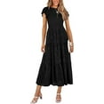 thumbnail image 1 of PRETTYGARDEN Women's Floral Midi Dress Summer Cap Sleeve Smocked Ruffle A Line Long Flowy Wedding Guest Dresses, 1 of 7