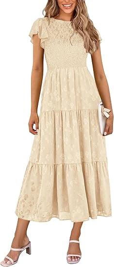 Women’s Floral Midi Casual Summer Dress - Craw Leigh
