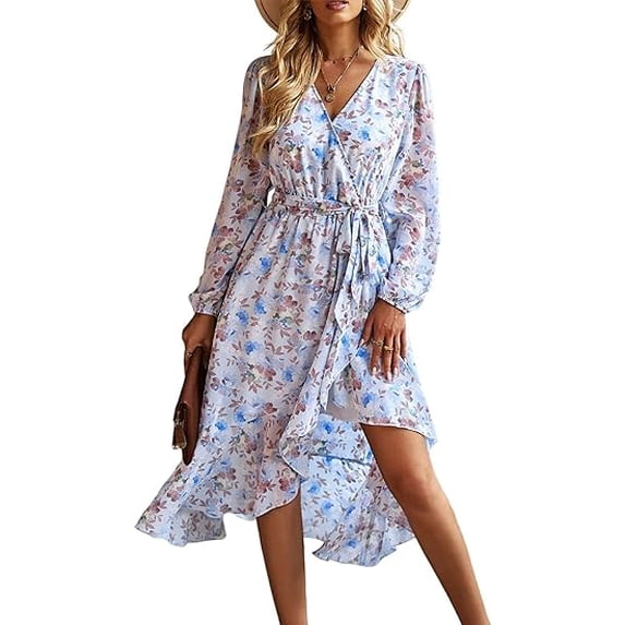 form fitting wedding dresses Beautiful Form-Fitting Dress with Long Sleeves and Full Skirt Altered State Watch Colour:Pale Blue blue gown