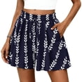 thumbnail image 1 of PRETTYGARDEN Women's Flowy Shorts Summer Fashion Beach Vacation Clothes Casual High Waist Wide Leg Ruffle Shorts, 1 of 8