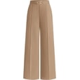 thumbnail image 1 of PRETTYGARDEN Women's High Waisted Dressy Casual Pants | Decoration Buckle,Front Seam Trousers with Pockets,Business Casual Outfits,Work Office Slacks,Daily Palazzo Pants All Season, 1 of 10