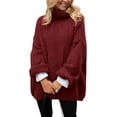 thumbnail image 1 of PRETTYGARDEN Women's Knit Oversized Sweater Fall Fashion Casual Long Sleeve Turtleneck Chunky Pullover Tops Winter Clothing, 1 of 7
