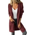 thumbnail image 1 of PRETTYGARDEN Women's Long Cardigans Fall Oversized Long Sleeve Open Front Lightweight Sweaters Knit Winter Coats, 1 of 9