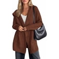 thumbnail image 1 of PRETTYGARDEN Women's Long Cardigans Hooded Chunky Sweaters Cozy Knit Jacket, Button up, Loose Fit, Pockets, Fall Coats, Trendy Casual, Going Out, Holiday Outfits, Winter Clothing, 1 of 10