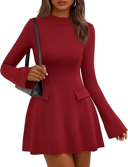 green emerald velvet dress Warm Black Long Sleeve Evil Mini Skater Dress – BlackMilk Clothing main image 1