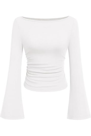 White Boatneck Tops