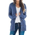 thumbnail image 1 of PRETTYGARDEN Women's Open Front Cardigan Sweaters Fall Fashion Button Down Cable Knit Chunky Winter Outerwear Coats, 1 of 10