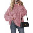 thumbnail image 1 of PRETTYGARDEN Women's Oversized Fall Sweaters Casual Long Sleeve Crewneck Chunky Cable Knit Pullover Tops Winter Clothes, 1 of 9