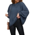 thumbnail image 1 of PRETTYGARDEN Women's Oversized Sweaters Sleeve Crew Neck Jumper Tops Chunky Knit Pullover Sweater, 1 of 6