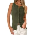thumbnail image 1 of PRETTYGARDEN Women's Ribbed Tank Tops Summer Open Front Button Down Sleeveless Shirts Going Out Spring Fashion Vest Tops, 1 of 10