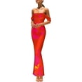 thumbnail image 1 of PRETTYGARDEN Women's Floral Maxi Dress 2025 Summer Off Shoulder Mesh Elegant Cocktail Party Ruched Bodycon Dresses, 1 of 6