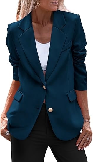PRETTYGARDEN Women's Spring Fall Business Casual Blazers Long Sleeve ...