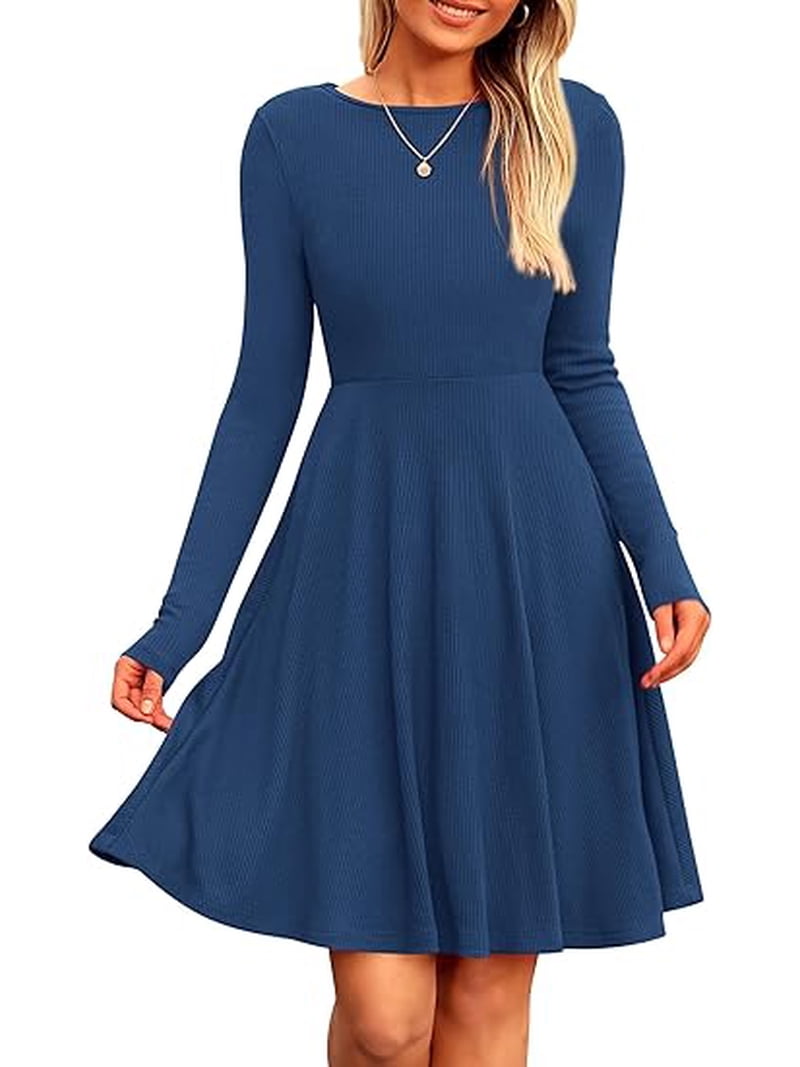 navy blue dress for baby girl AUSELILY Maxi Dresses for Women Ankle Length Floral Print Beach Long Flowy  Dress with Pockets Black S at Amazon Women's Clothing store main image 1