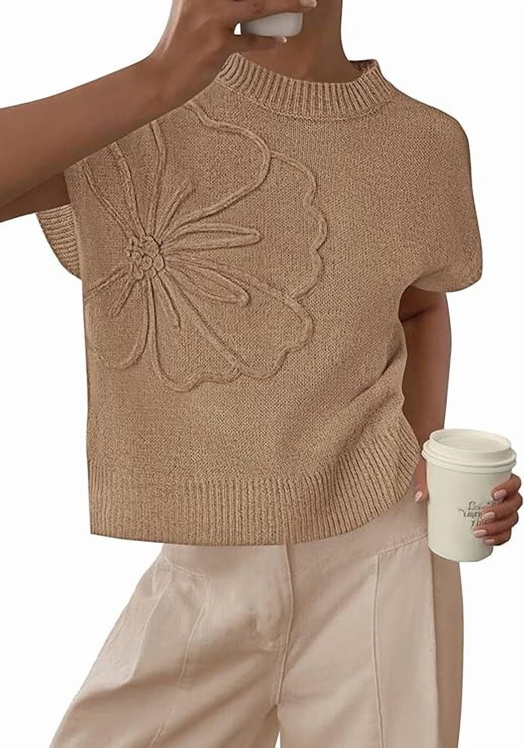 Knit Summer Spring PRETTYGARDEN Women's Spring Sweater Vest Trendy Flower Knit Short ...