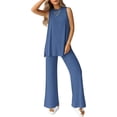 thumbnail image 1 of PRETTYGARDEN Women's Summer 2 Piece Set Loose Tank Top Wide Leg Pants Casual Matching Lounge Travel Outfits Tracksuit, 1 of 8