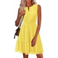 thumbnail image 1 of PRETTYGARDEN Women's Summer Dresses Sleeveless V Neck Eyelet Hollow Out Swing A Line Beach Vacation Sun Dress, 1 of 10