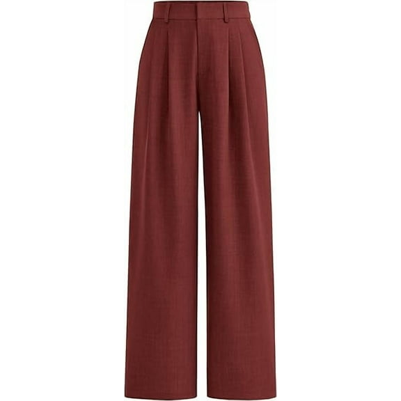 PRETTYGARDEN Women's Summer Elastic High Waisted Work Pants Straight Leg Dressy Business Casual Trousers Slacks Pockets