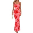 thumbnail image 1 of PRETTYGARDEN Women's Summer Floral Maxi Dress Spaghetti Strap Mesh Spring Wedding Guest Dresses Beach Vacation Sundress, 1 of 10