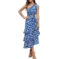 thumbnail image 1 of PRETTYGARDEN Women's Summer Floral Sundress Casual One Shoulder Tiered Ruffle Flowy Midi Beach Boho Dresses, 1 of 9