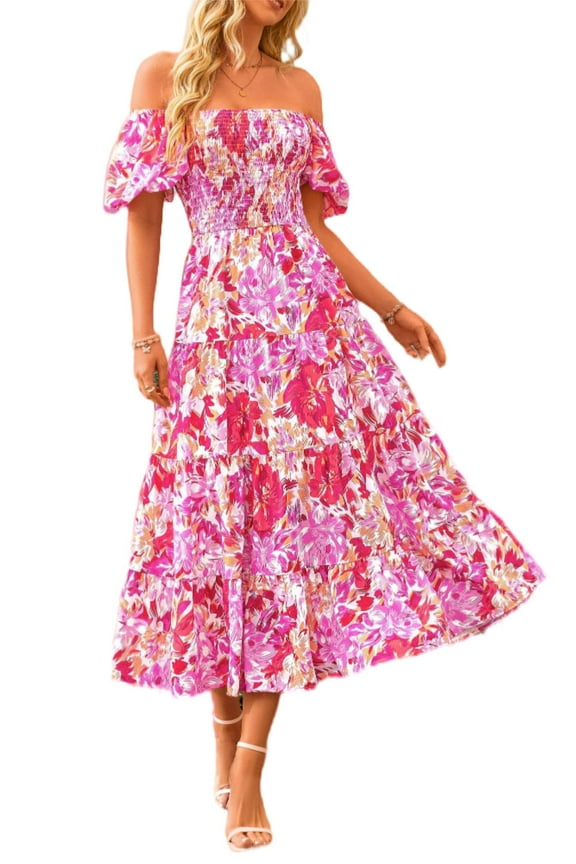 Women's Summer Hollow Out Halter Dresses Casual Sleeveless A-Line Tiered Swing Sundress Beach Vacation Mini Dress