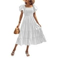 thumbnail image 1 of PRETTYGARDEN Women's Summer Hollow Out Halter Dresses Casual Sleeveless A-Line Tiered Swing Sundress Beach Vacation Mini Dress, 1 of 6