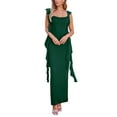 thumbnail image 1 of PRETTYGARDEN Women's Summer Long Formal Wedding Guest Dress Sleeveless Ruffle Cocktail Party Maxi Bodycon Dresses, 1 of 7