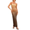 thumbnail image 1 of PRETTYGARDEN Women's Summer Maxi Bodycon Dresses Strapless Tube Top Printed Long Party Club Slit Dress, 1 of 6