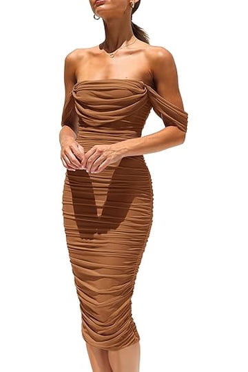 walmart bodycon dress Shop Womens Brown Dresses for Parties and Events bead