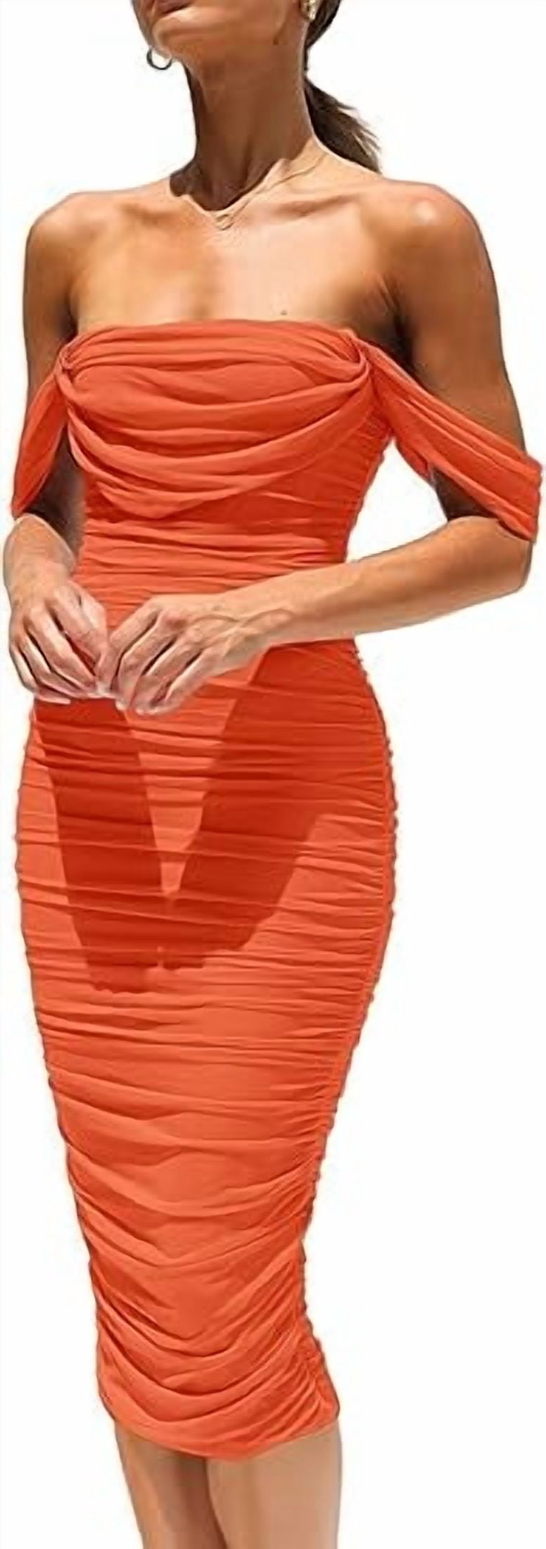 orange bodycon dress amazon Orange Halter Tie Backless Cut Out Bodycon