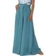thumbnail image 1 of PRETTYGARDEN Women's Summer Wide Leg Palazzo Pants High Waisted Flowy Pockets Trendy Casual Lounge Boho Beach Trousers, 1 of 9