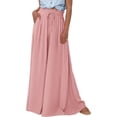 thumbnail image 1 of PRETTYGARDEN Women's Summer Wide Leg Palazzo Pants High Waisted Flowy Pockets Trendy Casual Lounge Boho Beach Trousers, 1 of 10