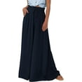 thumbnail image 1 of PRETTYGARDEN Women's Summer Wide Leg Palazzo Pants High Waisted Flowy Pockets Trendy Casual Lounge Boho Beach Trousers, 1 of 10
