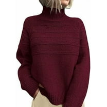 PRETTYGARDEN Women's Turtleneck Sweaters Fall Chunky Knit Pullover Long Sleeve Jumper Tops Trendy Winter Clothes