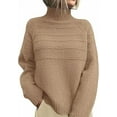 thumbnail image 1 of PRETTYGARDEN Women's Turtleneck Sweaters Fall Chunky Knit Pullover Long Sleeve Jumper Tops Trendy Winter Clothes, 1 of 7