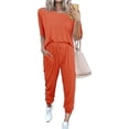 thumbnail image 1 of PRETTYGARDEN Women's Two Piece Lounge Sets Spring Summer Jogger Pants Vacation Outfits Travel Airplane Matching Clothes, 1 of 7