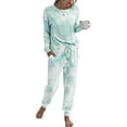 thumbnail image 1 of PRETTYGARDEN Women's Two Piece Loungewear Fall Casual Long Sleeve Tops Jogger Pants Pajama Sets Matching Outfits Clothing, 1 of 8