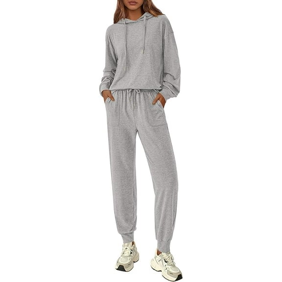 PRETTYGARDEN Women's Two Piece Outfits Sweatsuits Lounge Sets Hoodies Sweatshirt Joggers Sweatpants Fall Fashion Clothes