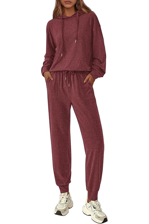 Women's Two Piece Outfits Sweatsuits Lounge Sets Hoodies Sweatshirt Joggers Sweatpants Fall Fashion Clothes