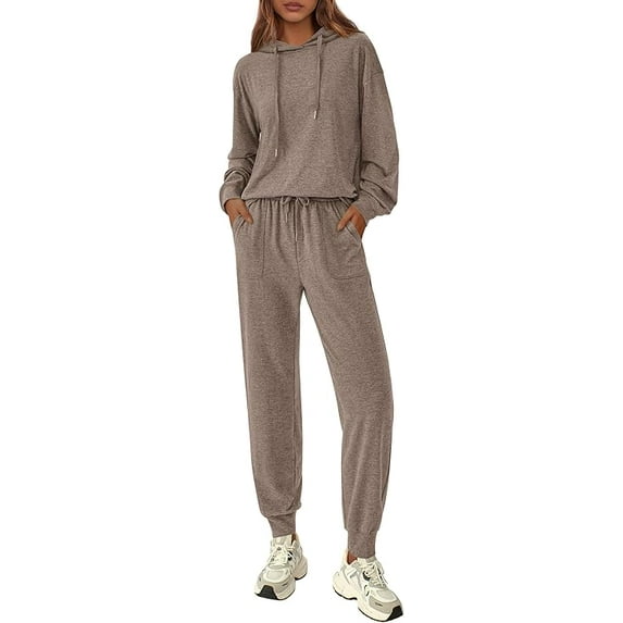 PRETTYGARDEN Women's Two Piece Outfits Sweatsuits Lounge Sets Hoodies Sweatshirt Joggers Sweatpants Fall Fashion Clothes