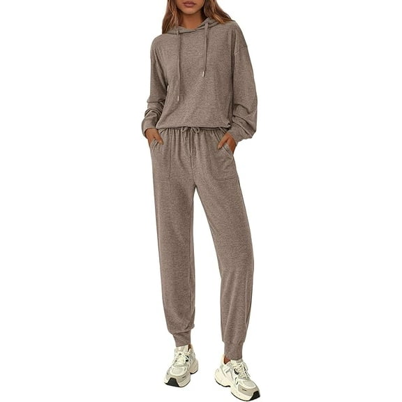 PRETTYGARDEN Women's Two Piece Outfits Sweatsuits Lounge Sets Hoodies Sweatshirt Joggers Sweatpants Fall Fashion Clothes