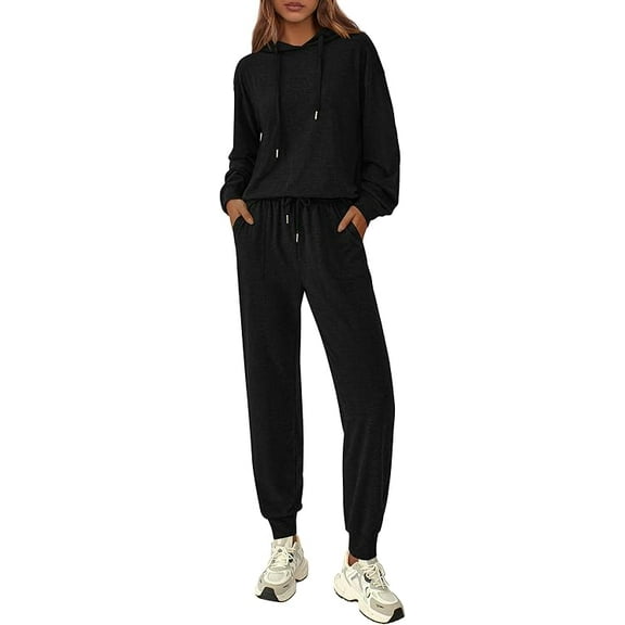PRETTYGARDEN Women's Two Piece Outfits Sweatsuits Lounge Sets Hoodies Sweatshirt Joggers Sweatpants Fall Fashion Clothes