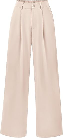 Walmart Black Friday Deals 2025 PRETTYGARDEN Women's Wide Leg Suit Pants Loose Fit High Elastic Waisted Business Casual Long Trousers Pant