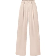 PRETTYGARDEN Women's Wide Leg Suit Pants Loose Fit High Elastic Waisted Business Casual Long Trousers Pant