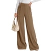 PRETTYGARDEN Women's Wide Leg Work Dress Pants Trousers | Palazzo Pant with Pockets, Lightweight Flowy, High Elastic Waistband, Office Wear, Business Casual Outfits, Fashion Clothing