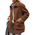 thumbnail image 1 of PRETTYGARDEN Women's Winter Faux Fur Coats Long Sleeve Lapel Button Down Pockets Fleece Sherpa Jacket Casual Trendy Outerwear, 1 of 10