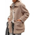 thumbnail image 1 of PRETTYGARDEN Women's Winter Faux Fur Coats Long Sleeve Lapel Button Down Pockets Fleece Sherpa Jacket Casual Trendy Outerwear, 1 of 10