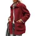 thumbnail image 1 of PRETTYGARDEN Women's Winter Faux Fur Coats Long Sleeve Lapel Button Down Pockets Fleece Sherpa Jacket Casual Trendy Outerwear, 1 of 10