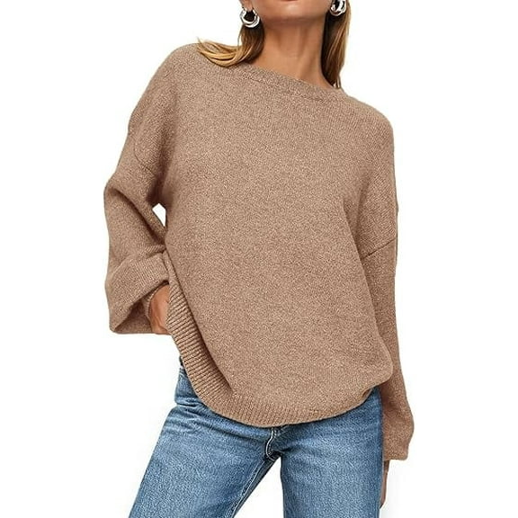 PRETTYGARDEN Women's Winter Sweaters Casual Crew Neck Long Sleeve Pullover Ribbed Knit Loose Fit Sweater Tops